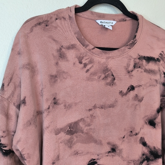 Athleta Palermo Pink Balance Tie Dye Pullover Sweatshirt Size Medium - Picture 5 of 11